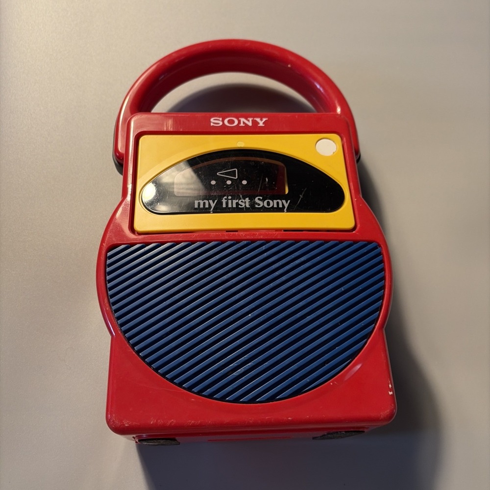 My First Sony Cassette PlayerRecorder Built-In Mic Headphone Jack- Untested